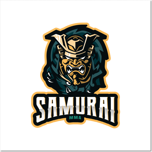 Samurai MMA Warrior Wall Art by Tip Top Tee's